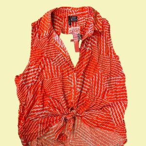 High low style crop top size xl nwt